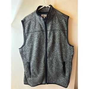 Crown Ivy Bel's vest mens large L zipper gray‎ rn#31104